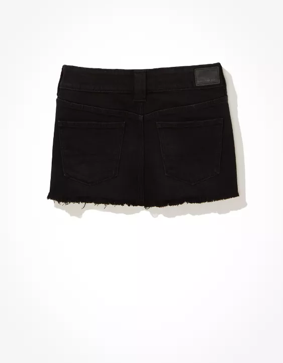 AE Denim Low-Rise Mini Skirt