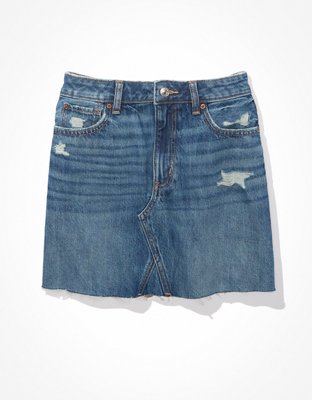 AE Denim A-Line Mini Skirt