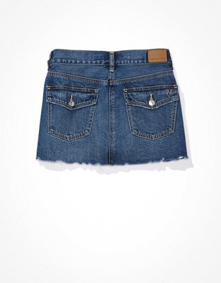 AE Low-Rise Denim Mini Skirt