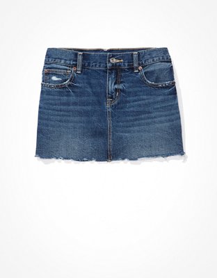 AE Low-Rise Denim Mini Skirt