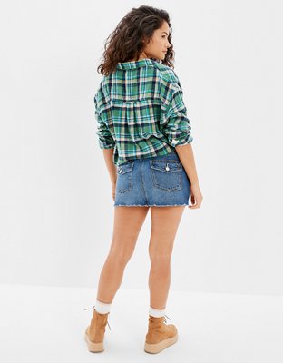 AE Low-Rise Denim Mini Skirt