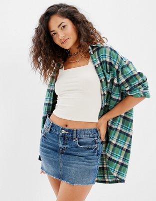AE Low-Rise Denim Mini Skirt