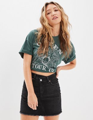 AE Crossover Denim Mini Skirt