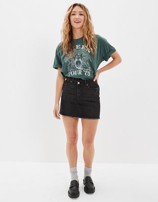Женские юбки American Eagle AE Crossover Denim Mini Skirt — фото 4