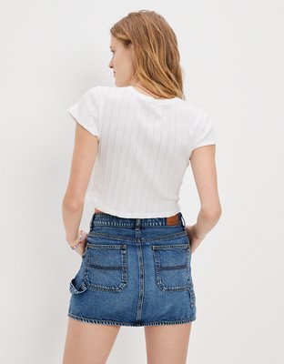 Женские юбки American Eagle AE '90s High-Waisted Cargo Denim Mini Skirt — фото 2