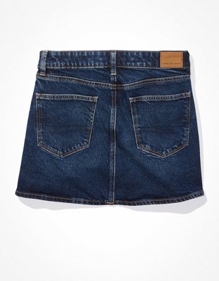 Женские юбки American Eagle AE Lace-Up Denim Mini Skirt — фото 4