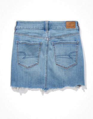 AE High-Rise Curvy Denim Mini Skirt