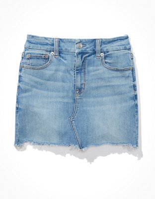 AE High-Rise Curvy Denim Mini Skirt