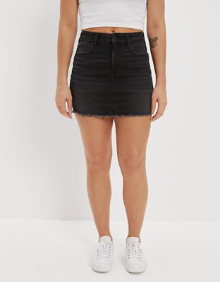 AE High-Rise Curvy Denim Mini Skirt