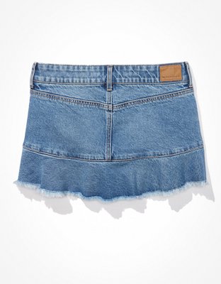AE Low-Rise Denim Mini Skirt