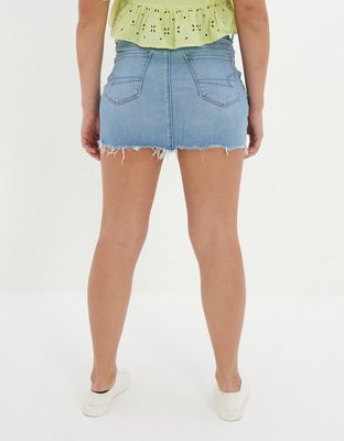 AE High-Waisted Denim Mini Skirt