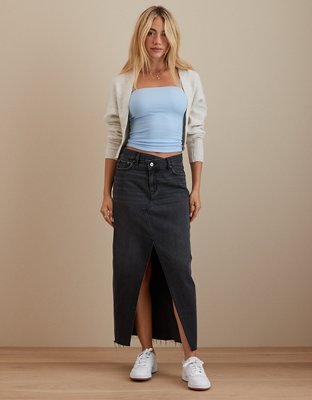 90s maxi 2025 denim skirt