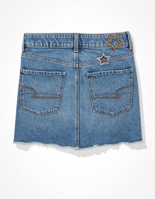 Женские юбки American Eagle AE Pride '90s High-Waisted Denim Mini Skirt — фото 2