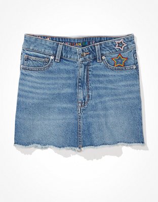 AE Denim A-Line Mini Skirt