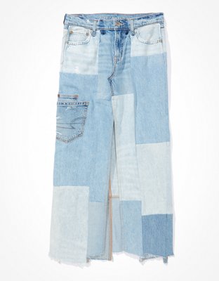 Женские юбки American Eagle AE Real Good Repurposed Curvy Patchwork Denim Maxi Skirt — фото 3