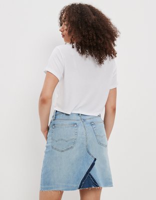 Женские юбки American Eagle AE Real Good Repurposed Curvy Denim Mini Skirt — фото 2