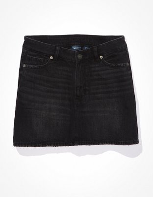 AE Stretch Crossover High-Waisted Perfect Denim Mini Skirt