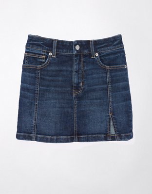 AE Next Level High-Waisted Denim Mini Skirt