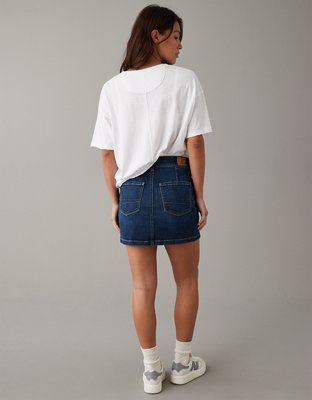 AE Next Level High-Waisted Denim Mini Skirt