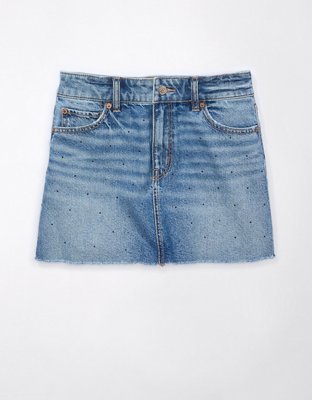 Ae high-waisted outlet festival denim skirt