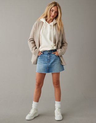 High waist outlet skirt denim jacket