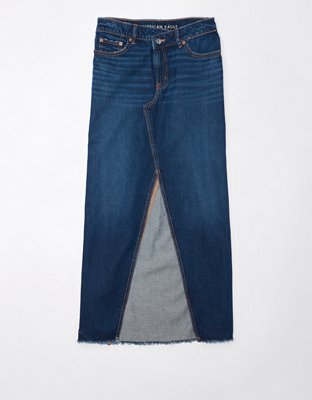 Knee length outlet jean skirts 90s