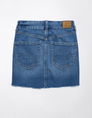 AE Stretch High-Waisted Curvy Denim Mini Skirt