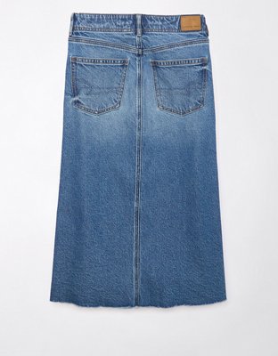 Женские юбки American Eagle AE Stretch Super High-Waisted Denim Midi Skirt — фото 4