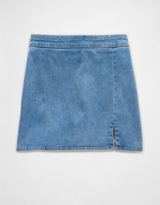 AE Next Level Skort Cintura Alta de Denim