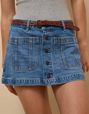 Blue jean skirt american eagle best sale