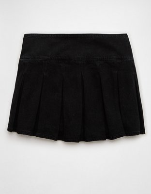 AE High-Waisted Pleated Denim Skort