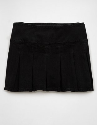 AE High-Waisted Pleated Denim Skort