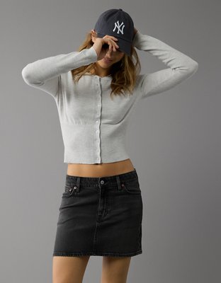 AE Minifalda Stretch de Denim Perfecta Cintura Alta