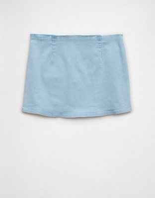 AE Next Level Low-Rise Denim Micro Skort