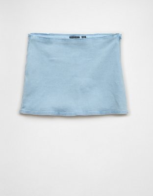 AE Next Level Low-Rise Denim Micro Skort