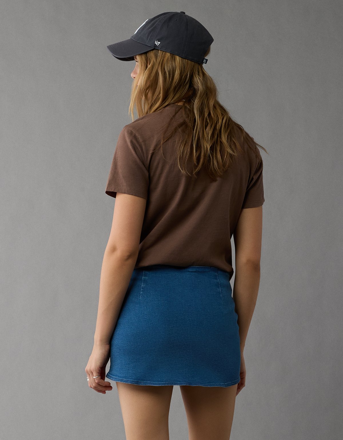 AE Next Level Low-Rise Denim Micro Skort - image 2