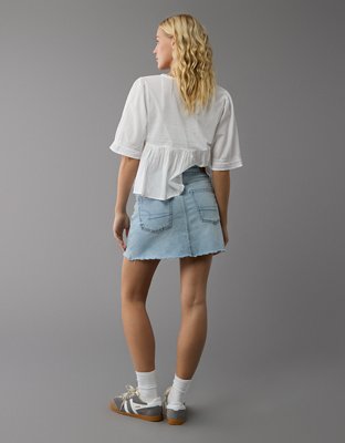 AE Stretch High-Waisted Perfect Denim Mini Skirt