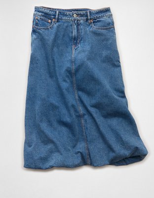 AE High-Waisted Bubble Midi Skirt