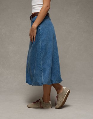 AE High-Waisted Bubble Midi Skirt