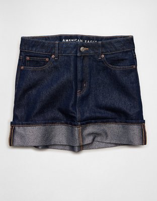 AE Denim Glitter Mini Skirt