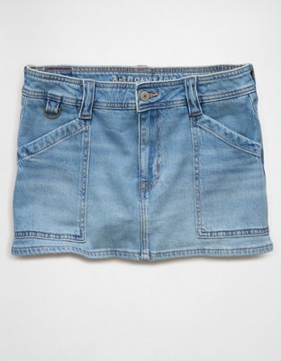 AE Stretch Low-Rise Mini Skort Womens Dark Wash 12 42$