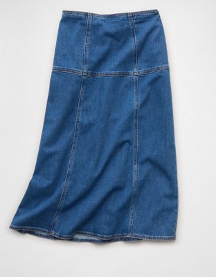 AE Dreamy Drape High-Waisted Midi Skirt