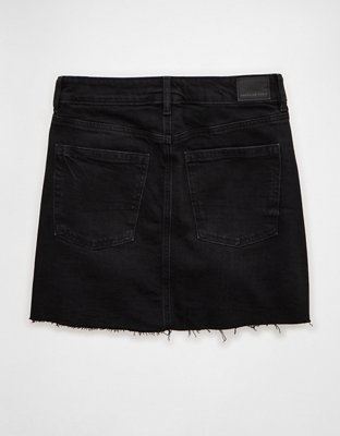Женская юбка American Eagle AE Stretch High-Waisted Perfect Mini, цвет: Чёрный варёный — фото 4