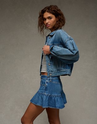 AE High-Waisted Ruffle Mini Skirt