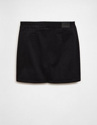 Женская юбка American Eagle AE Next Level Denim It Knit Mini, цвет: Чёрный — фото 4