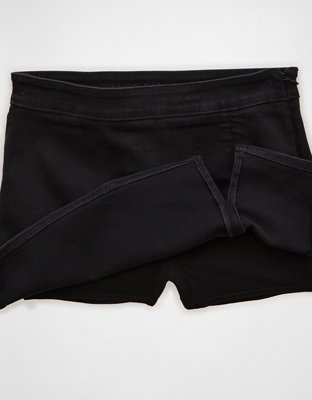 Женская юбка American Eagle AE Next Level Denim It Knit Mini, цвет: Чёрный — фото 6