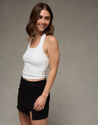 Женская юбка American Eagle AE Next Level Denim It Knit Mini, цвет: Чёрный — фото 5