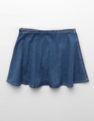 AE Dreamy Drape Stretch Denim Circle Skort