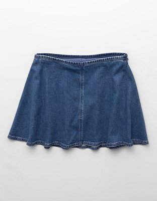 AE Dreamy Drape Stretch Denim Circle Skort
