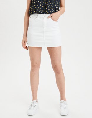 High-Waisted Denim Mini Skirt